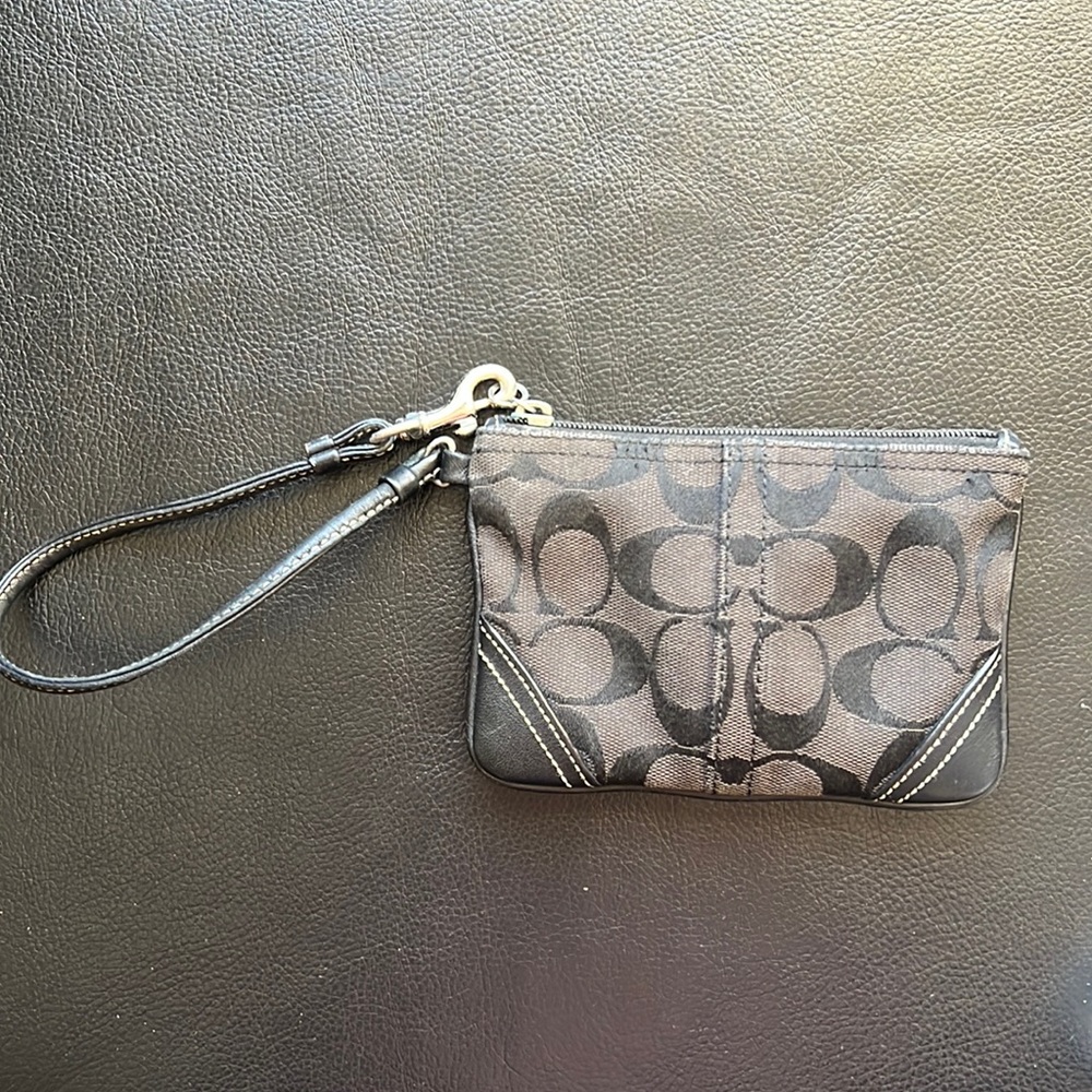 Black Coach Wristlet